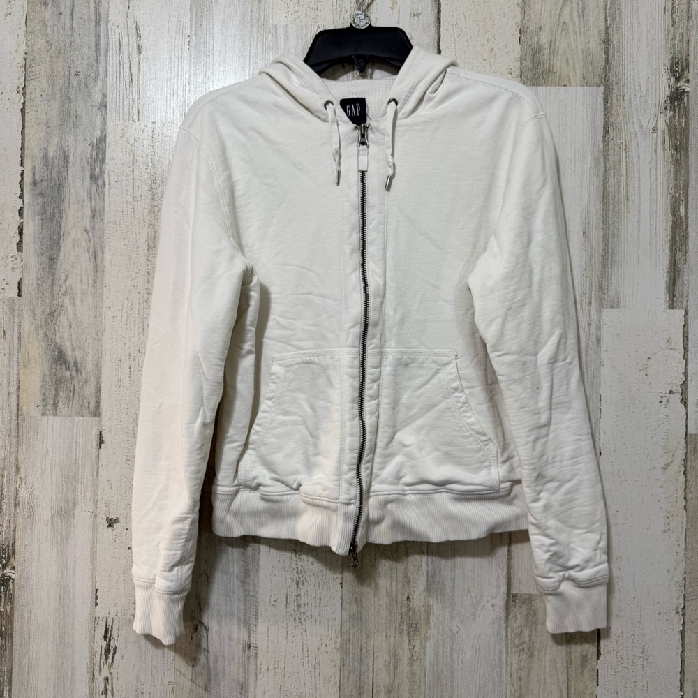 GAP Classic White Hoodie with Zip - Picture 2 of 10